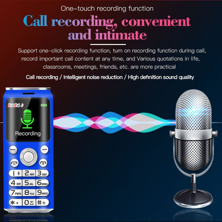 Satrend K8 Mini Mobile Phone, 1.0 inch, Hands Free Bluetooth Dialer Headphone, MP3 Music, Dual SIM, Network: 2G(Black)