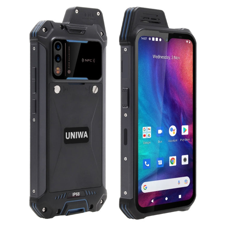 UNIWA W888 Standard Rugged Phone, 4GB+64GB, IP68 Waterproof Dustproof Shockproof, 5000mAh Battery, 6.3 inch Android 11 MTK6765 Helio P35 Octa Core up to 2.35GHz, Network: 4G, NFC, OTG(Black)