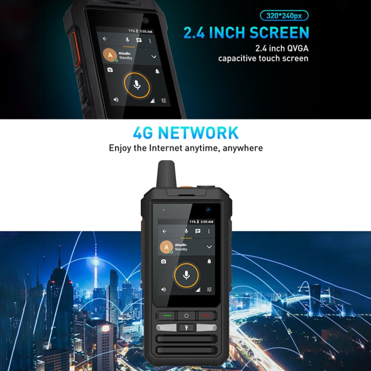 UNIWA F80 Walkie Talkie Rugged Phone, 1GB+8GB, Waterproof Dustproof Shockproof, 5300mAh Battery, 2.4 inch Android 8.1 Qualcomm MSM8909 Quad Core up to 1.1GHz, Network: 4G, Dual SIM, PPT, SOS (Black)