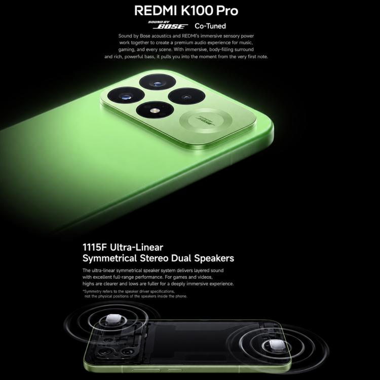 Xiaomi Redmi K100 Pro, 12GB+256GB, 6.59 inch Xiaomi HyperOS 3 Snapdragon 8 Elite V Series Octa Core, NFC, Network: 5G, 12GB+256GB