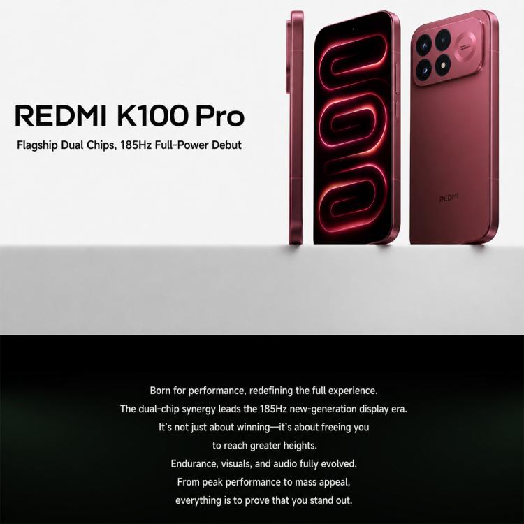 Xiaomi Redmi K100 Pro, 12GB+256GB, 6.59 inch Xiaomi HyperOS 3 Snapdragon 8 Elite V Series Octa Core, NFC, Network: 5G, 12GB+256GB