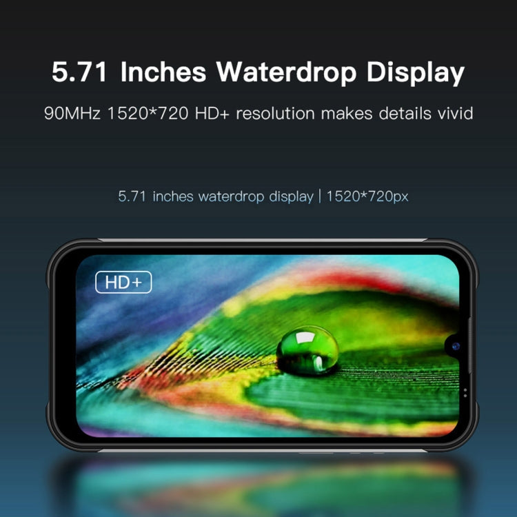 UNIWA W555 Rugged Phone, 3GB+32GB, Dual Rear Cameras, IP68 Waterproof Dustproof Shockproof, 5.71 inch Android 12.0 MTK6761 Quad Core up to 2.0GHz, Network: 4G, NFC, OTG, Global Version (Black)