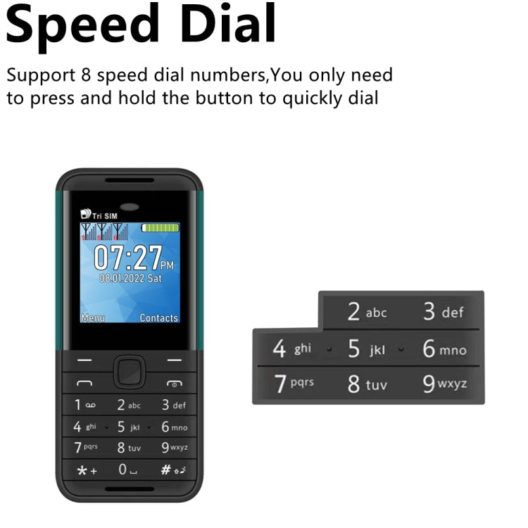 SERVO BM5310 Mini Mobile Phone, Russian Key, 1.33 inch, MTK6261D, 21 Keys, Support Bluetooth, FM, Magic Sound, Auto Call Record, GSM, Triple SIM (Black Red)