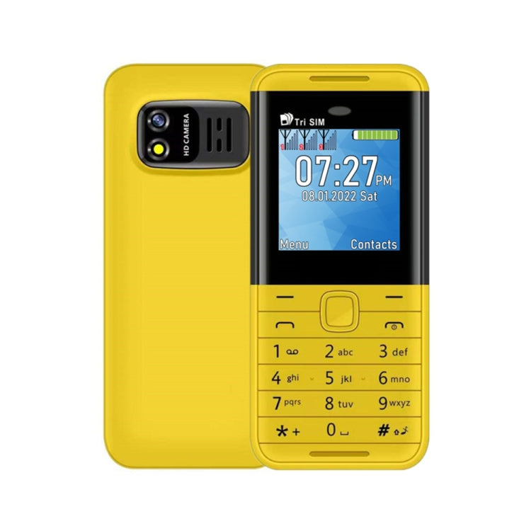 1.33 inch, MTK6261D, 21 Keys, Support Bluetooth, FM, Magic Sound, Auto Call Record, GSM, Triple SIM, English Key
