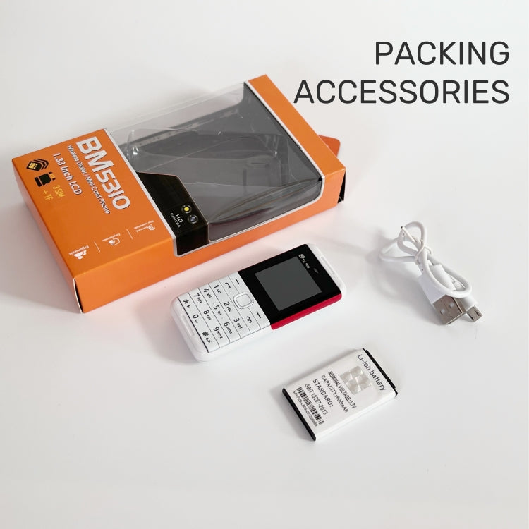 SERVO BM5310 Mini Mobile Phone, English Key, 1.33 inch, MTK6261D, 21 Keys, Support Bluetooth, FM, Magic Sound, Auto Call Record, GSM, Triple SIM (Black Red)