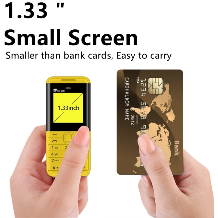 SERVO BM5310 Mini Mobile Phone, English Key, 1.33 inch, MTK6261D, 21 Keys, Support Bluetooth, FM, Magic Sound, Auto Call Record, GSM, Triple SIM (Black+green)