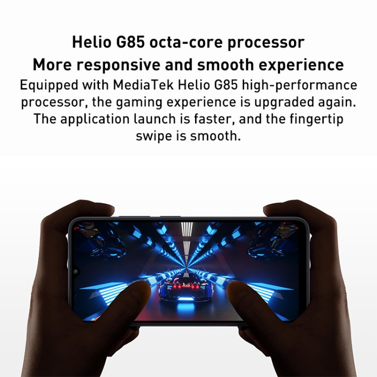 5000mAh Battery, Face ID & Fingerprint Identification, 6.71 inch MIUI 13 MediaTek Helio G85 Octa Core up to 2.0GHz, Network: 4G, Dual SIM, Not Support Google Play, 4GB+128GB