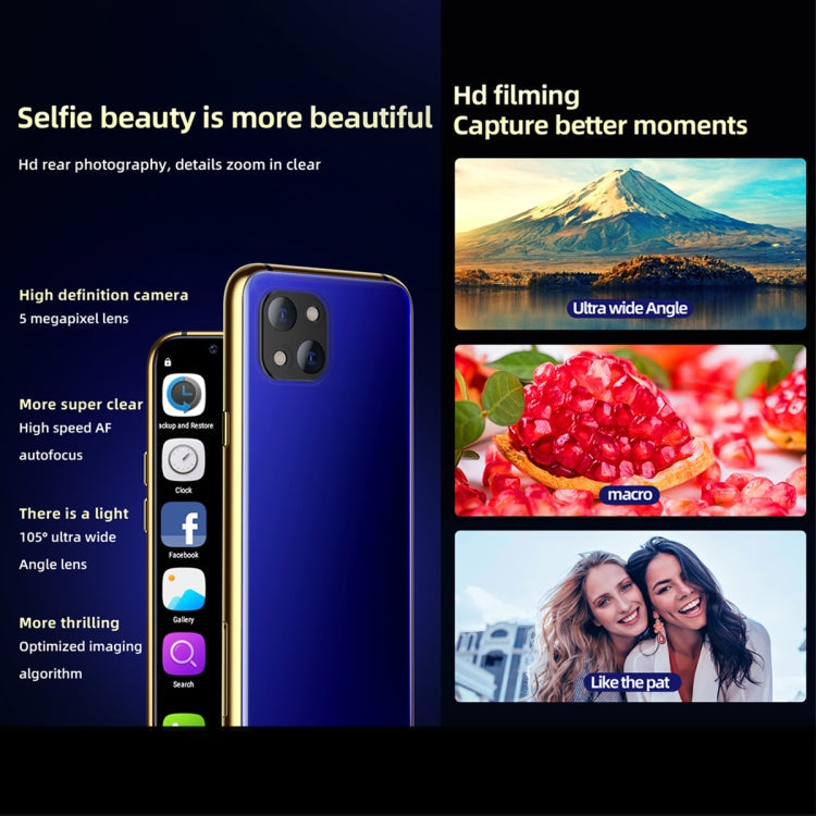 SOYES X60, 3GB+64GB, Infrared Face Recognition, 3.46 inch Android 6.0 MTK6737 Quad Core up to 1.1GHz, BT, WiFi, FM, Network: 4G, GPS, Dual SIM (Blue)