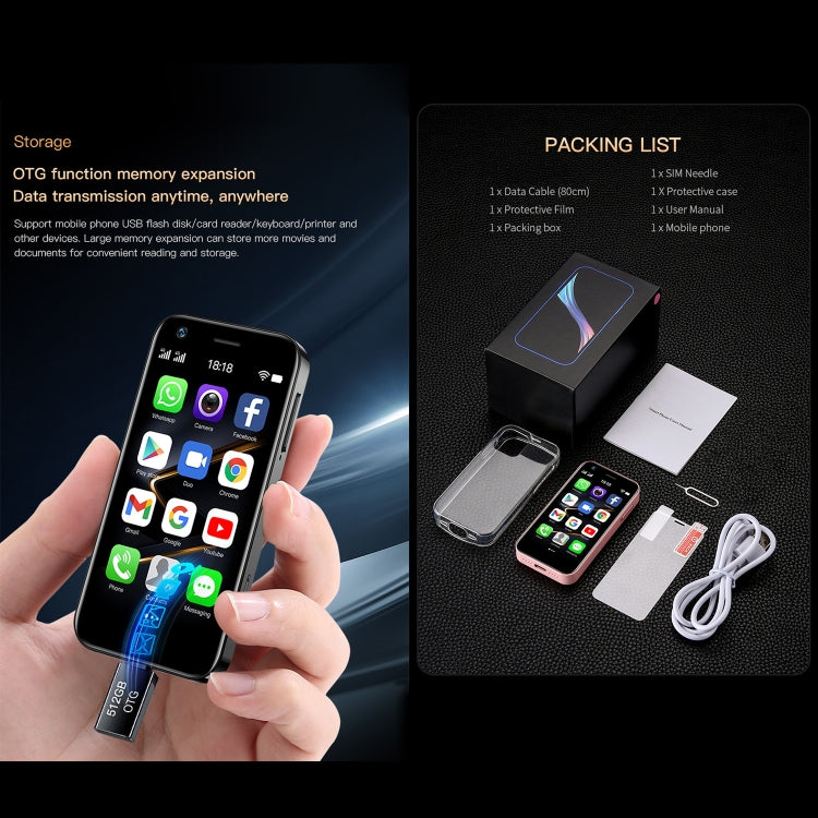 SOYES XS12 Pro, 2GB+16GB, 3.0 inch Android 10.0 MTK6750 Octa Core, Bluetooth, WiFi, OTG, Network: 4G, Dual SIM, Support Google Play (Black)