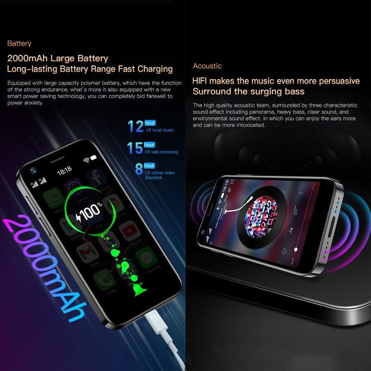 SOYES XS12 Pro, 2GB+16GB, 3.0 inch Android 10.0 MTK6750 Octa Core, Bluetooth, WiFi, OTG, Network: 4G, Dual SIM, Support Google Play (Pink)