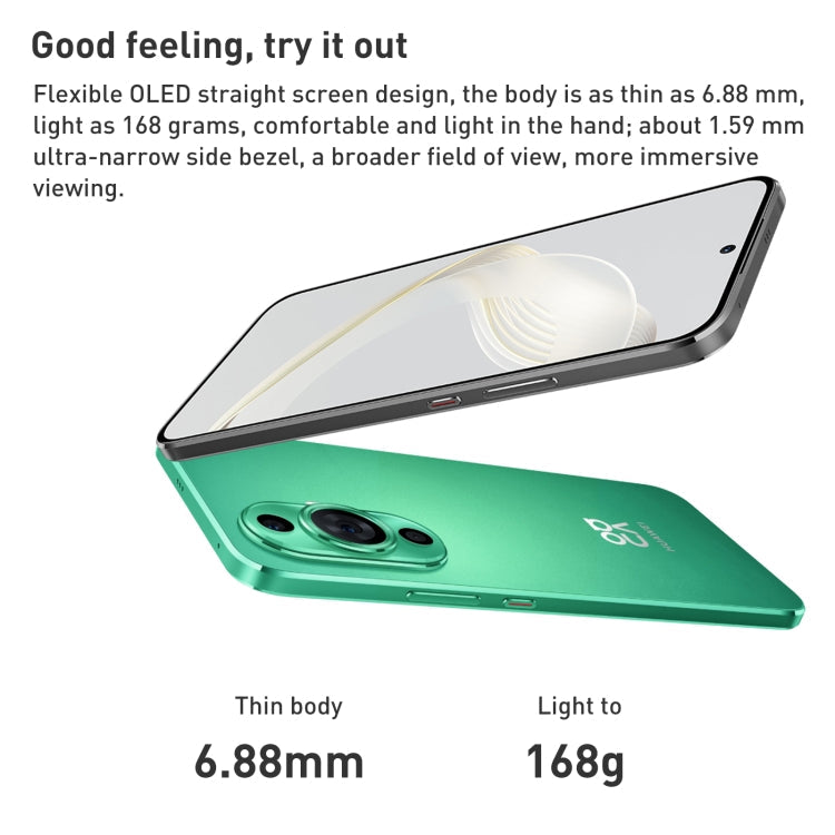 HUAWEI nova 11 FOA-AL00, 60MP Front Camera, 128GB, China Version, Dual Back Cameras, Screen Fingerprint Identification, 6.7 inch HarmonyOS Qualcomm Snapdragon 778G 4G Octa Core up to 2.4GHz, Network: 4G, OTG, NFC, Not Support Google Play(Black)