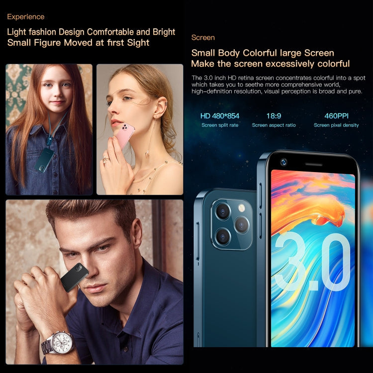 SOYES XS12 Pro, 4GB+64GB 3.0 inch Android 10.0 MTK6750 Octa Core, Bluetooth, WiFi, FM, OTG, Network: 4G, Dual SIM, Support Google Play  (Blue)