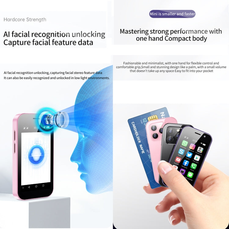 SOYES 14 Pro, 2GB+16GB, Face Recognition, 3.0 inch Android 9.0 MTK6739CW Quad Core up to 1.28GHz, OTG, Network: 4G, Dual SIM, Support Google Play (Purple)