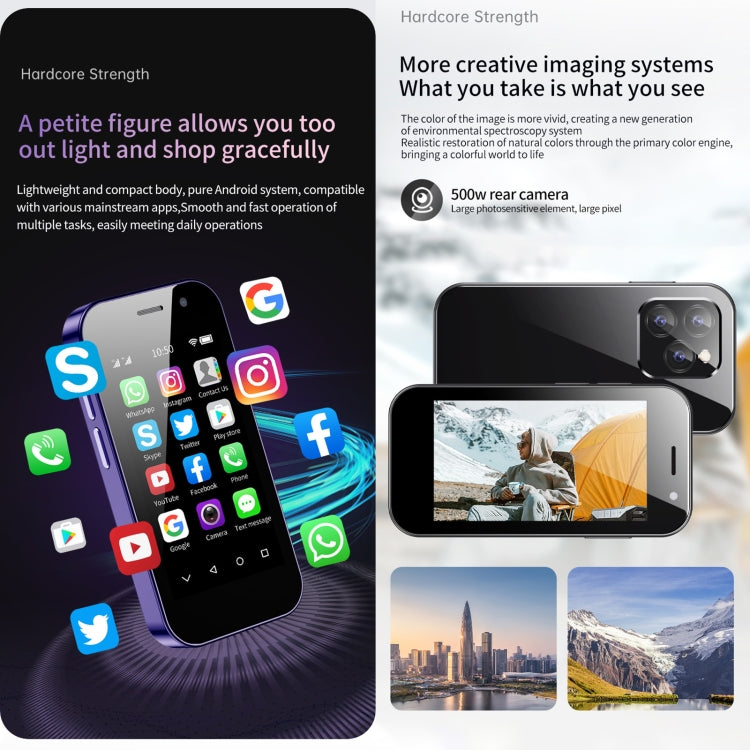 SOYES 14 Pro, 3GB+64GB, Face Recognition, 3.0 inch Android 9.0 MTK6739CW Quad Core up to 1.28GHz, OTG, Network: 4G, Dual SIM, Support Google Play(Black)