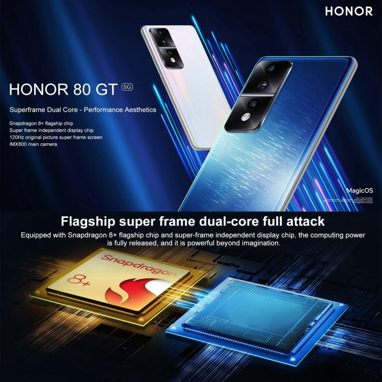 Honor 80 GT 5G AGT-AN00, 54MP Cameras, 12GB+512GB, China Version