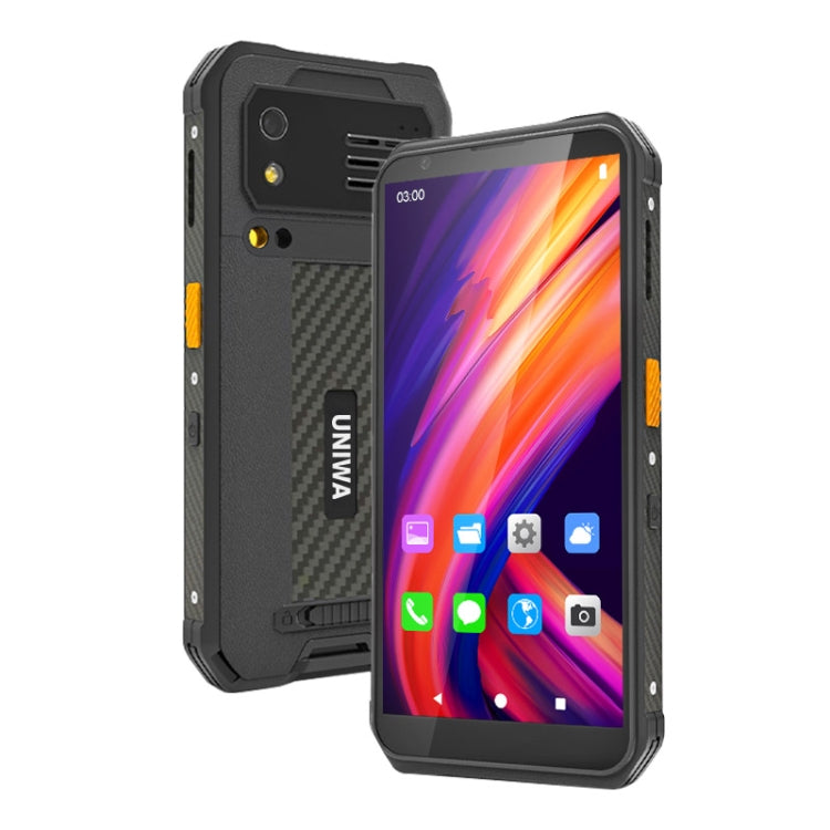 UNIWA M512 2D Scan Version Rugged Phone, 4GB+64GB, IP65 Waterproof Dustproof Shockproof, 4100mAh Battery, 5.7 inch Android 12 MTK6762 Octa Core up to 2.0GHz, Network: 4G, NFC (Black)
