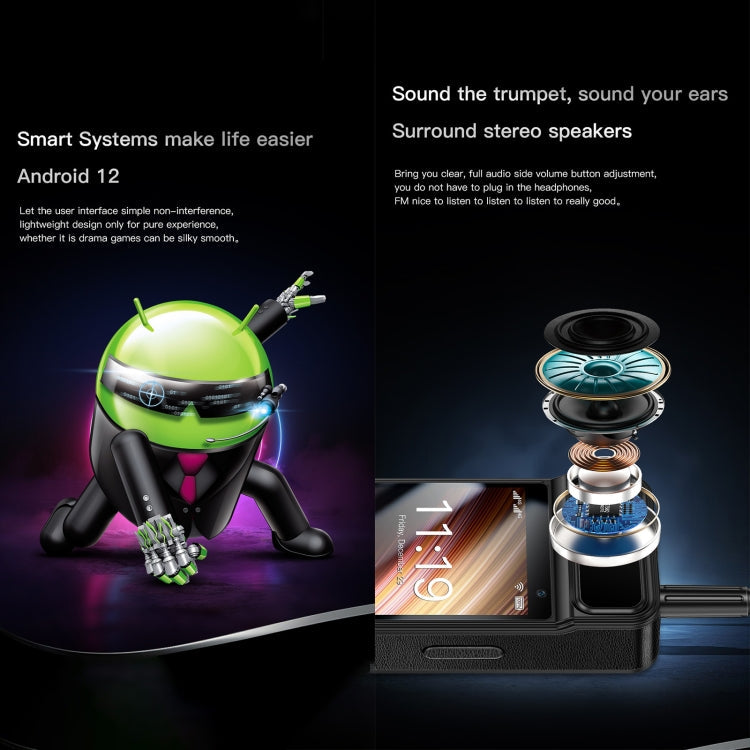 SOYES W88 Pro, 2GB+16GB, 4600mAh Battery, 4.0 inch Android 12 MTK6739CW Quad Core, Network: 4G, OTG, Dual SIM (Black)