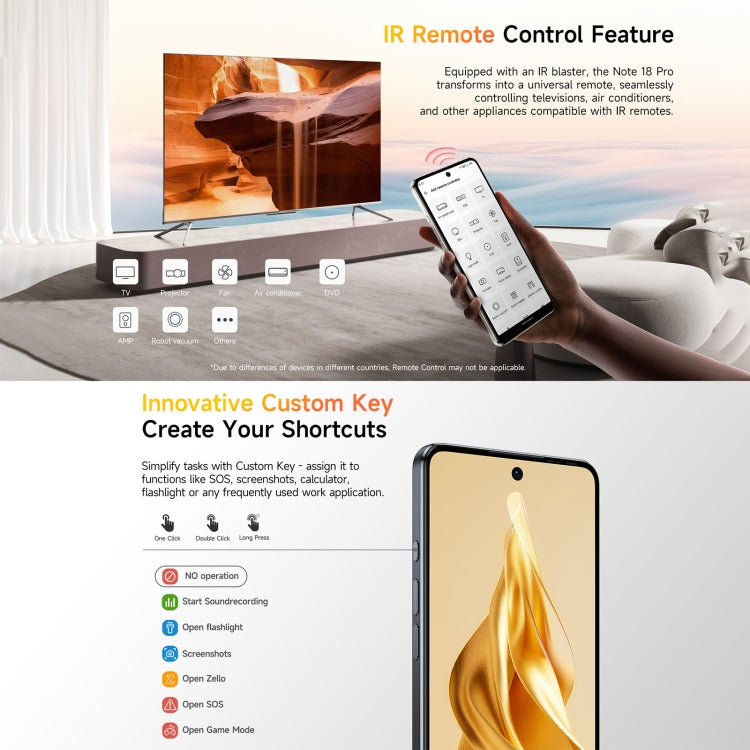 [HK Warehouse] Ulefone Note 18 Pro, 6GB+256GB, Face ID & Side Fingerprint, 6.78 inch Android 14 MediaTek Helio G91 MTK6769 Octa Core, Network: 4G, Dual SIM, OTG, NFC (Lustrous Black)