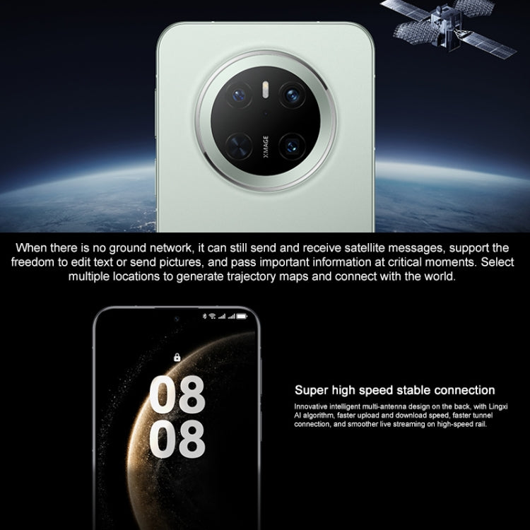 HUAWEI Mate 70, 12GB+1TB, Harmony AI, Side Fingerprint Identification, 6.7 inch HarmonyOS 4.3, NFC, OTG, Not Support Google Play (Green)