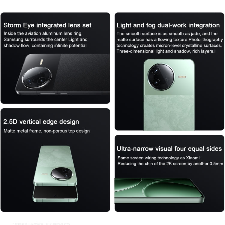 Xiaomi Redmi K80, 16GB+512GB, 6.67 inch Xiaomi HyperOS 2 Snapdragon 8 Gen 3 Octa Core, NFC, Network: 5G (Black)