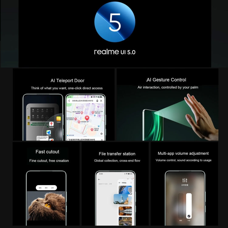 Realme 13 Pro, 8GB+256GB, Screen Fingerprint Identification, 6.67 inch Realme UI 5.0 Dimensity 7300 Octa Core, NFC, Network: 5G (Black)