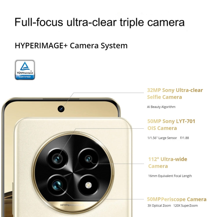 Realme 13 Pro+, 12GB+512GB, Screen Fingerprint Identification, 6.7 inch Realme UI 5.0 Snapdragon 7s Gen 2 Octa Core, NFC, Network: 5G (Gold)