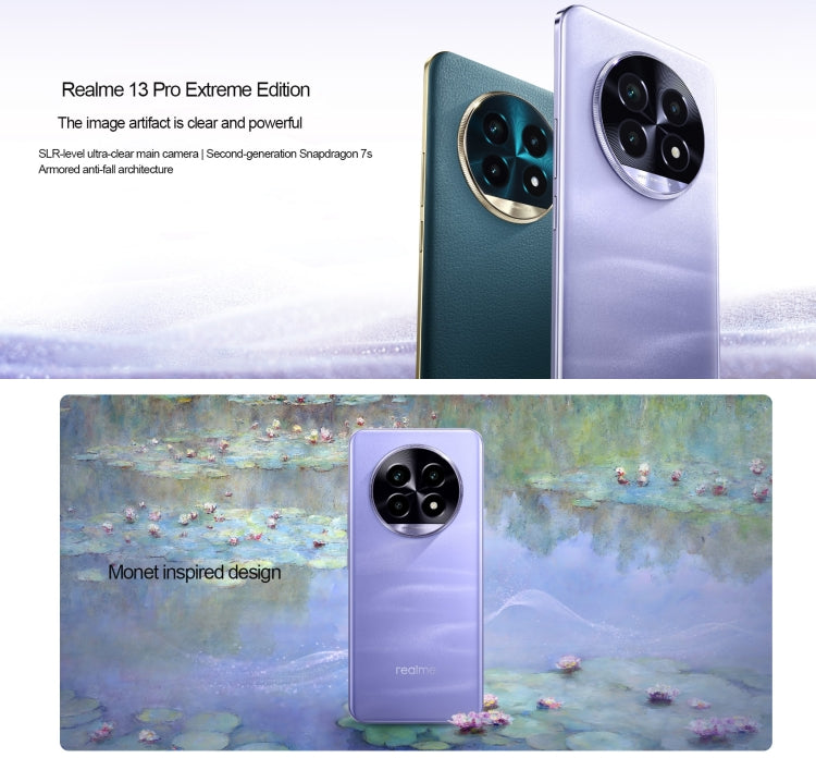 Realme 13 Pro Extreme Edition, 12GB+512GB, Screen Fingerprint Identification, 6.7 inch Realme UI 5.0 Snapdragon 7s Gen 2 Octa Core, NFC, Network: 5G (Purple)
