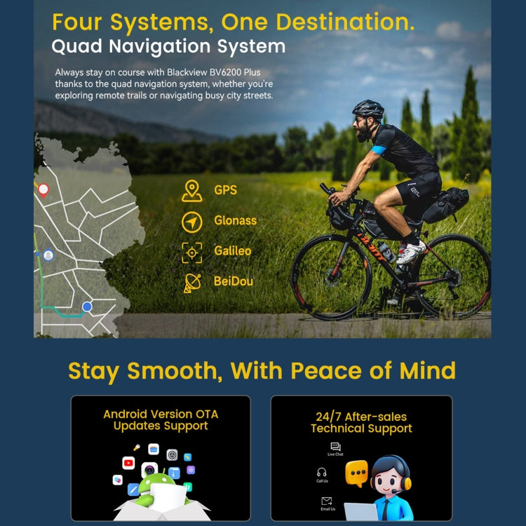[HK Warehouse] Blackview BV6200 Plus, 8GB+128GB, IP68/IP69K/MIL-STD-810H, 6.56 inch Android 14 Unisoc UMS9230 T606 Octa Core, Network: 4G, OTG, NFC  (Green)