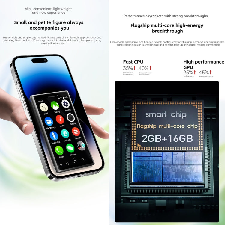 SOYES S24 Pro, 2GB+16GB, 3.0 inch Android 9.0 MTK6580 Quad Core, Bluetooth, WiFi, Network: 3G, Dual SIM (Green)