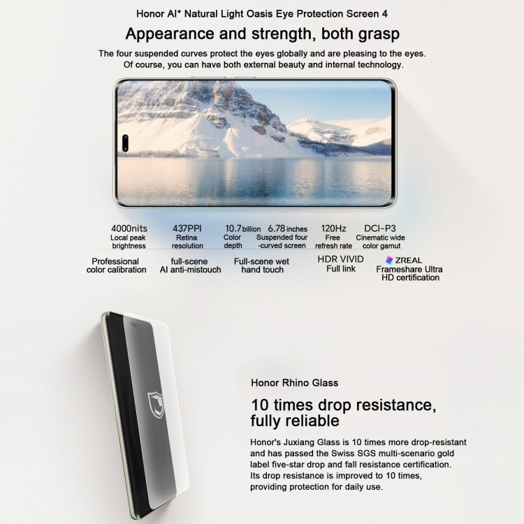 Honor 300 Ultra, 12GB+512GB, Screen Fingerprint, 6.78 inch MagicOS 9.0 / Android 15 Snapdragon 8 Gen 3 Octa Core, Network: 5G, NFC, OTG, Support Google Play (Black)