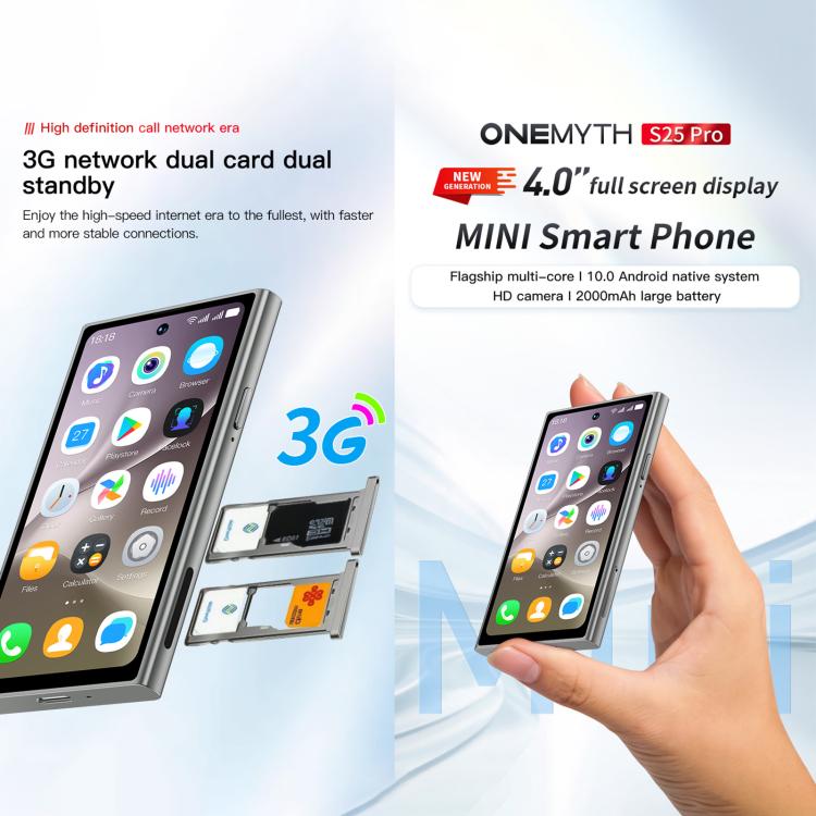 SOYES ONEMYTH S25 Pro, 2GB+16GB, 4.0 inch Android 10.0 MTK6580 Quad Core, Network: 3G, Dual SIM (Pink)