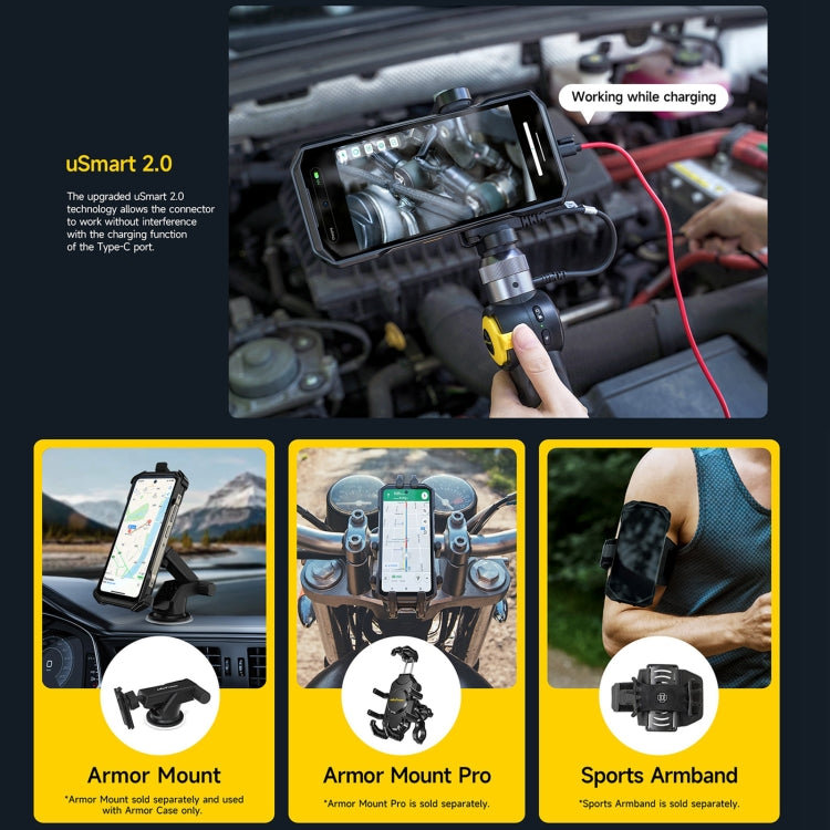 [HK Warehouse] Ulefone Armor 27 Rugged Phone, 12GB+256GB, Night Vision, 10600mAh, 6.78 inch Android 14 MediaTek Helio G99 Octa Core, Network: 4G, NFC, OTG (Black)
