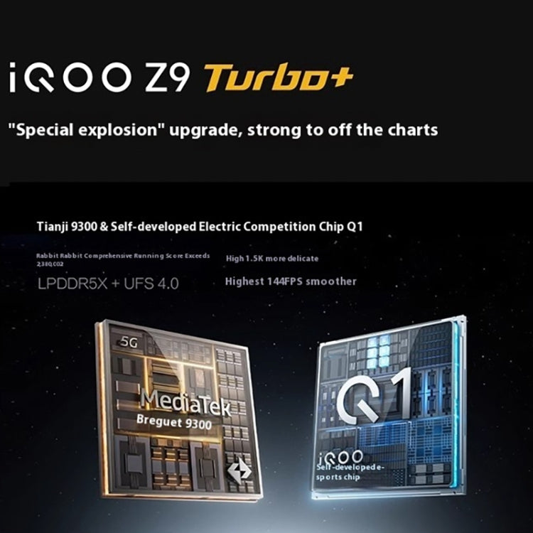 vivo iQOO Z9 Turbo+, 12GB+256GB, 6.78 inch Android 14.0 OriginOS 4 Dimensity 9300+ Octa Core 3.4GHz, OTG, NFC, Network: 5G, Support Google Play (Starlight White)