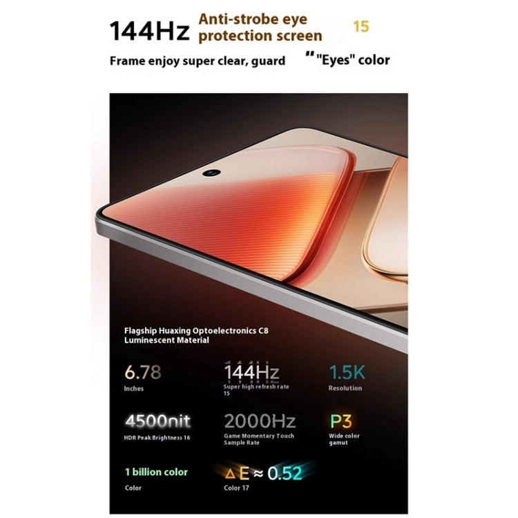 vivo iQOO Z9 Turbo+, 16GB+256GB, 6.78 inch Android 14.0 OriginOS 4 Dimensity 9300+ Octa Core 3.4GHz, OTG, NFC, Network: 5G, Support Google Play (Starlight White)