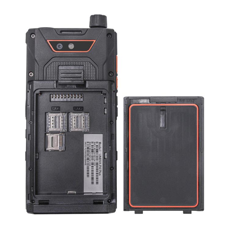 UNIWA P4 Plus UHF Walkie Talkie Rugged Phone, 4GB+64GB, 4.0 inch Android 14 MediaTek MT6765 Helio P35 Octa Core, Network: 4G (UK Plug)