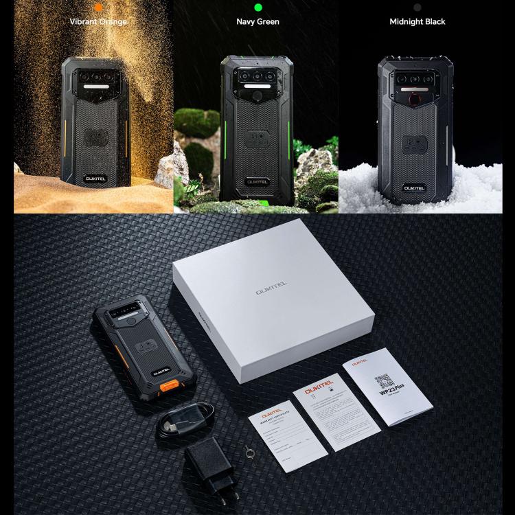 [HK Warehouse] Oukitel WP23 Plus Rugged Phone, 8GB+256GB, 6.52 inch Android 14.0Unisoc T606 Octa-core, NFC, OTG, Network: 4G (Black)