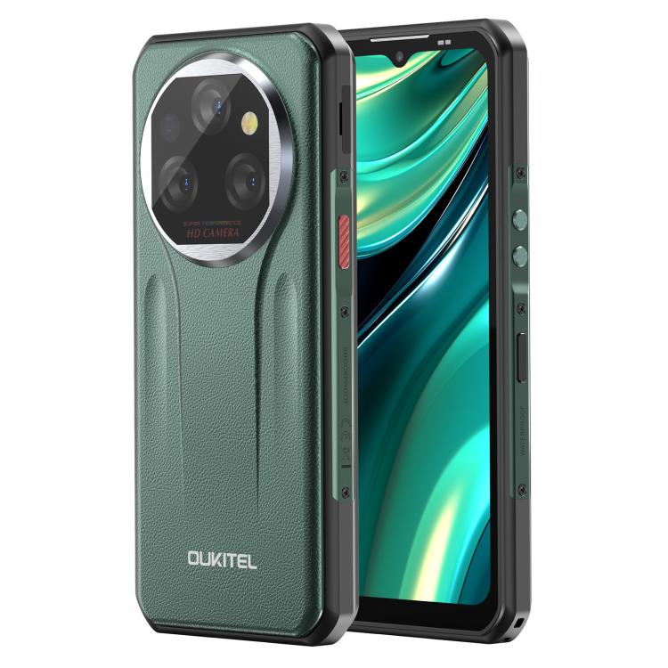 [HK Warehouse] Oukitel WP39 Pro 5G Rugged Phone, 12GB+512GB, Night Vision, Fingerprint Identification, 6.6 inch Android 14 MediaTek Dimensity 6300 Octa Core, NFC, OTG, Network: 5G (Green)