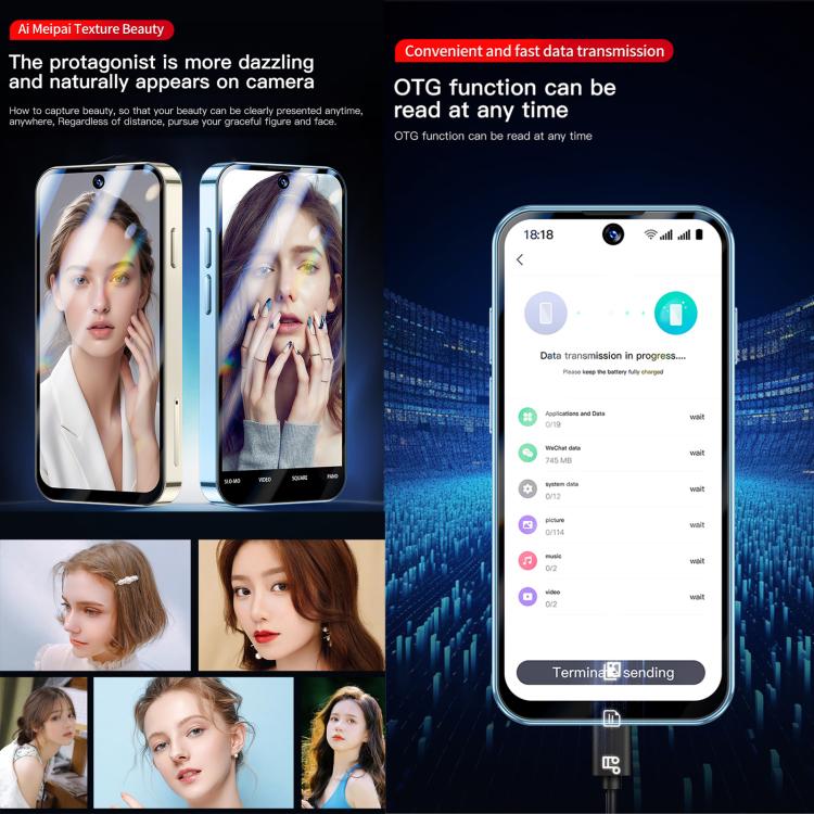 SOYES XS19 Pro, 6GB+128GB, 3.8 inch Android 12.0 MTK6762 Quad Core, Network: 4G, Dual SIM, GPS, OTG, Support Google Play Store (Blue)