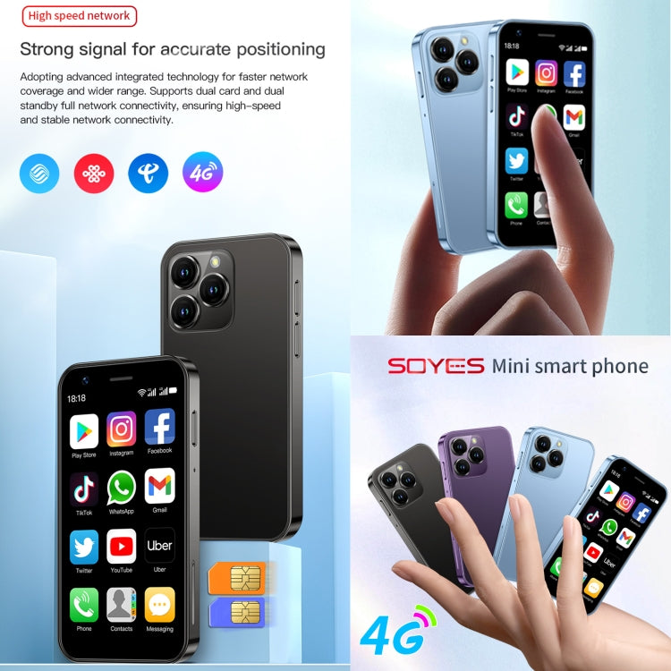 SOYES XS16, 2GB+16GB, 3.0 inch Android 10.0 MTK6737 Quad Core, Bluetooth, WiFi, Network: 4G, Dual SIM, Support Google Play Store (Blue)