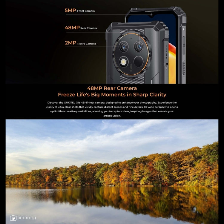 [HK Warehouse] Oukitel G1 Rugged Phone, 6GB+256GB, Fingerprint Identification, 6.52 inch Android 14 T606 Octa Core, NFC, OTG, Network: 4G (Orange)