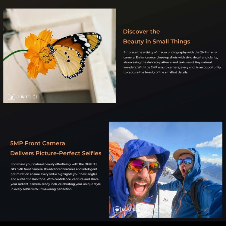 [HK Warehouse] Oukitel G1 Rugged Phone, 6GB+256GB, Fingerprint Identification, 6.52 inch Android 14 T606 Octa Core, NFC, OTG, Network: 4G (Orange)