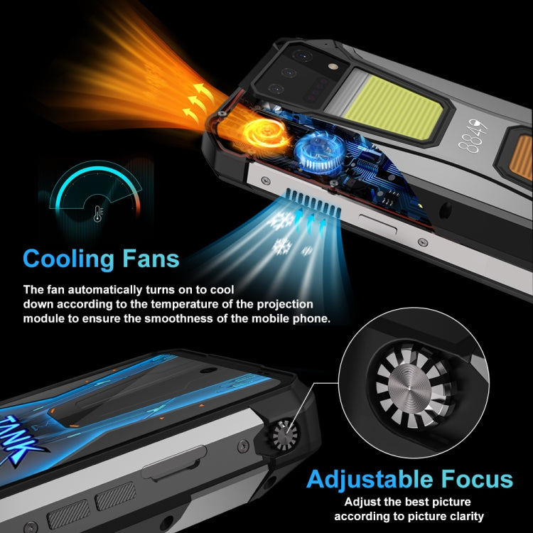 [HK Warehouse] Unihertz 8849 Tank 2 Pro Night Vision Projector Rugged Phone, 12GB+512GB, 6.79 inch Android 14 MTK6789 Octa Core, Network: 4G (Black)
