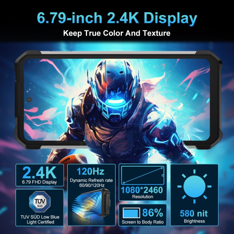 [HK Warehouse] Unihertz 8849 Tank 2 Pro Night Vision Projector Rugged Phone, 12GB+512GB, 6.79 inch Android 14 MTK6789 Octa Core, Network: 4G (Black)