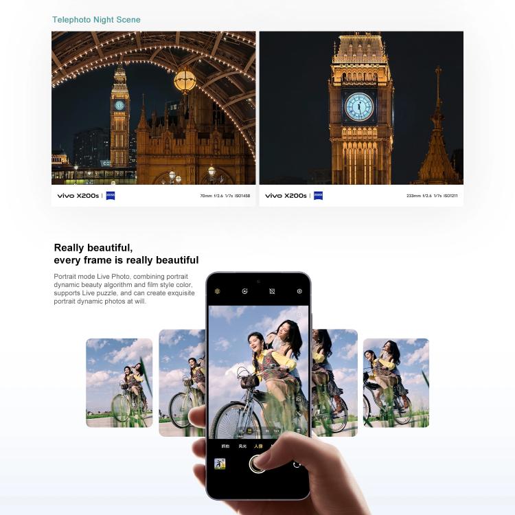 vivo X200s, 12GB+256GB, Face ID / 3D Ultrasonic Fingerprint, 6.67 inch OriginOS 5 / Android 15 Dimensity 9400+ Octa Core, OTG, NFC, Network: 5G, Support Google Play, 12GB+256GB