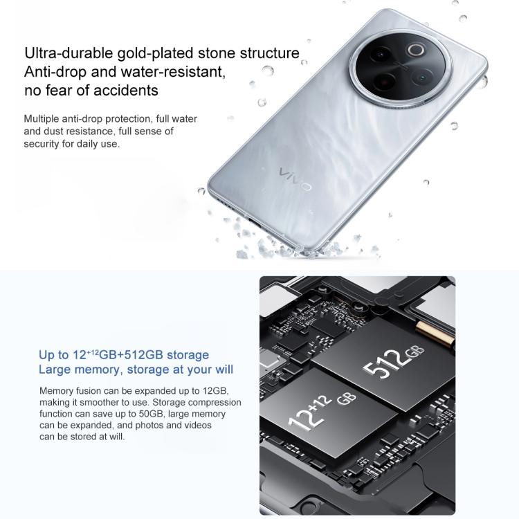 vivo Y300 Pro+, 8GB+256GB, Face ID / Screen Fingerprint, 6.77 inch Android 15 OriginOS 5 Snapdragon 7s Gen 3 Octa Core, OTG, NFC, Network: 5G, 8GB+256GB