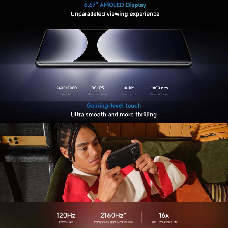 [HK Warehouse] Xiaomi Redmi Note 14 Pro 4G Global, 12GB+256GB, In-screen Fingerprint, 6.67 inch Xiaomi HyperOS Helio G100-Ultra Octa Core, NFC, Network: 4G (Black)
