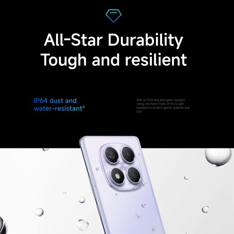 [HK Warehouse] Xiaomi Redmi Note 14 Pro 4G Global, 12GB+256GB, In-screen Fingerprint, 6.67 inch Xiaomi HyperOS Helio G100-Ultra Octa Core, NFC, Network: 4G (Black)
