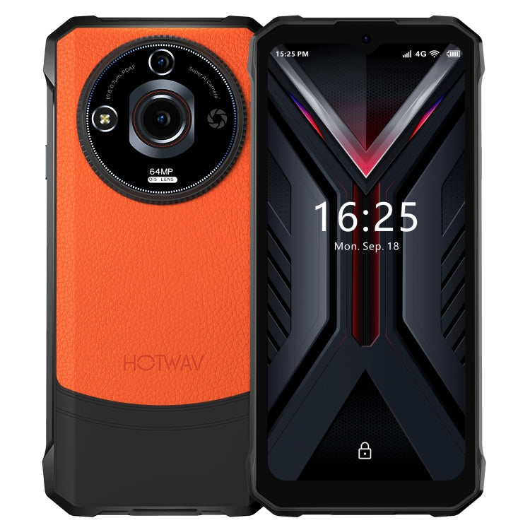 [HK Warehouse] HOTWAV T7 Pro Rugged Phone, 6GB+256GB, 6280mAh, 6.6 inch Android 13 MT8788 Octa Core, Network: 4G, OTG (Orange)