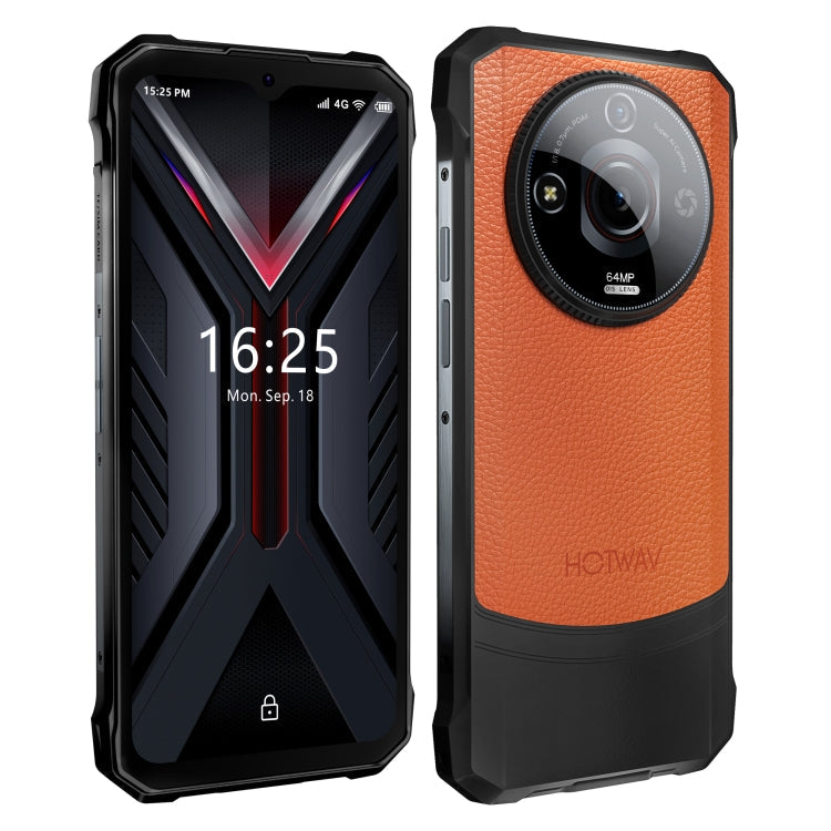 [HK Warehouse] HOTWAV T7 Pro Rugged Phone, 6GB+256GB, 6280mAh, 6.6 inch Android 13 MT8788 Octa Core, Network: 4G, OTG (Orange)
