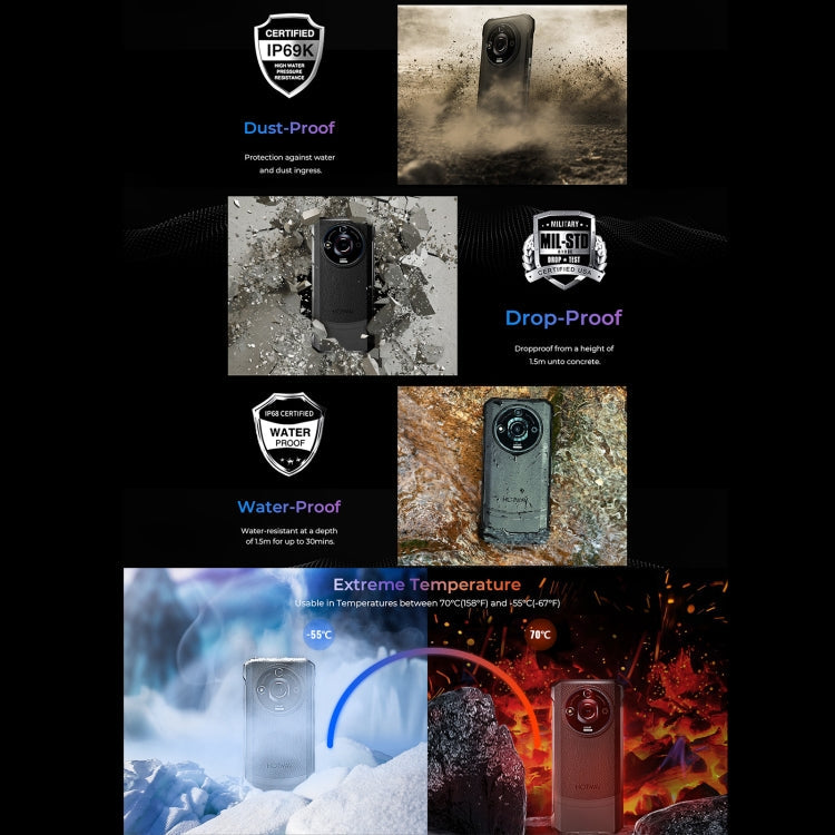 [HK Warehouse] HOTWAV T7 Pro Rugged Phone, 6GB+256GB, 6280mAh, 6.6 inch Android 13 MT8788 Octa Core, Network: 4G, OTG (Black)